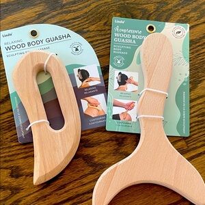 Set of 2 Wood Body Guasha Tools